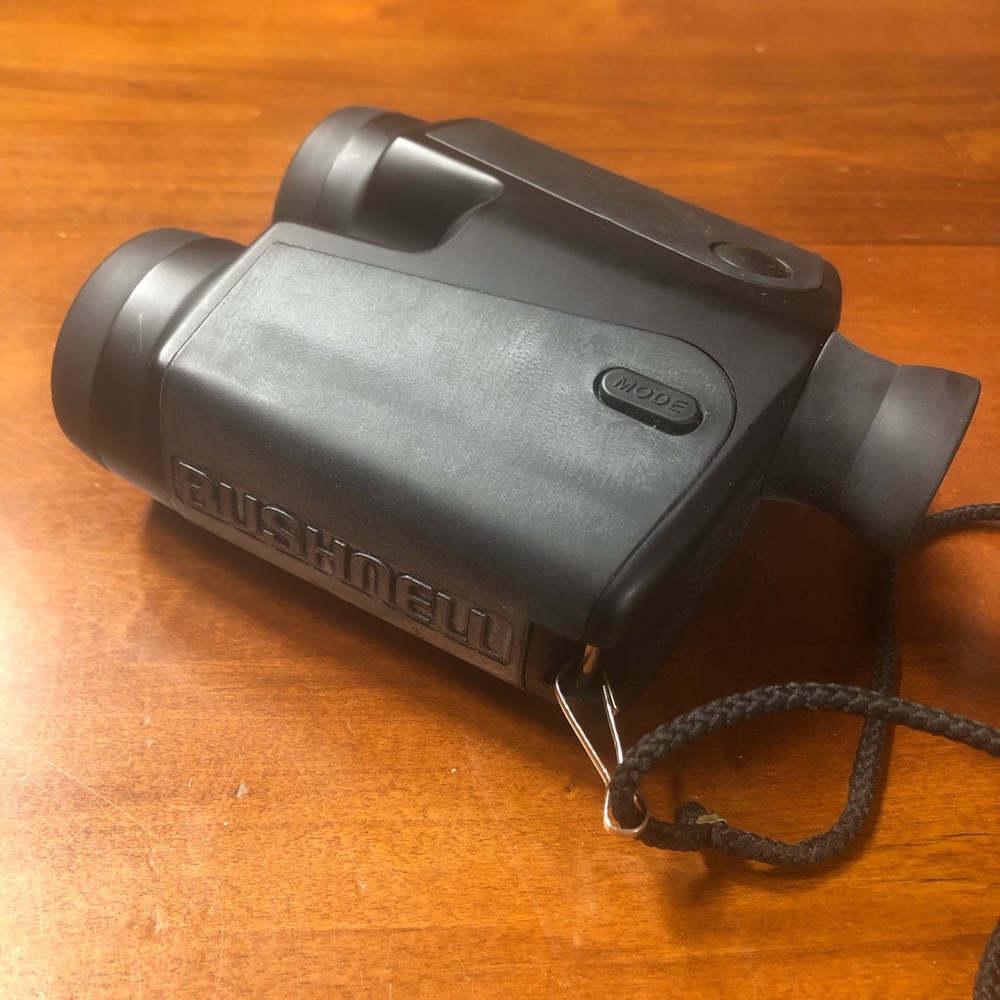 Compact Black Rangefinder Binoculars